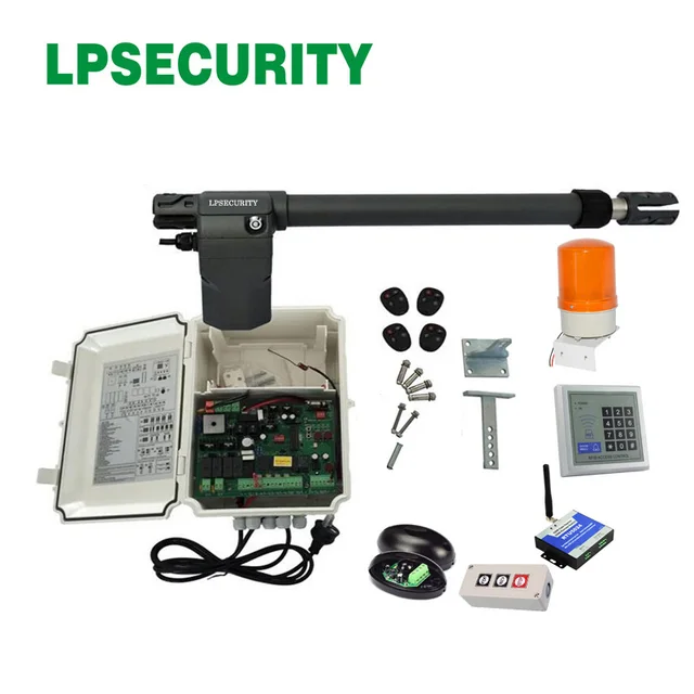 Ac220v Piston Drive Single Swing Auto Gate Motor Remote Control Ac220v Piston Drive Single Swing Auto Gate Motor Remote Control Sensor Alarm Light