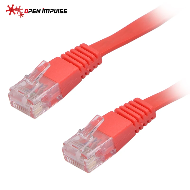 

6FT FLAT Ethernet CAT5e Network Cable Patch Lead RJ45 for Smart TV/PS4/Xbox Red Color