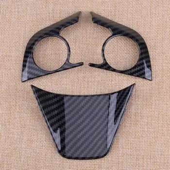 

beler 3pcs ABS Carbon Fiber Style Look Steering Wheel Trim Cover Fit For Toyota Corolla Hatchback 2019 Car Interior Accessories