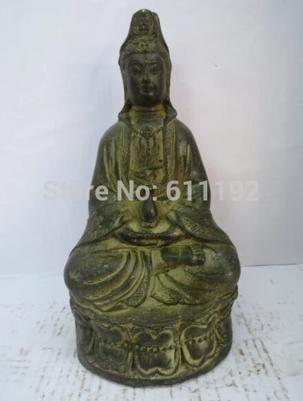 

Antique home decoration Bronze hand carved Buddhism Guan Yin sculpture Metal crafts