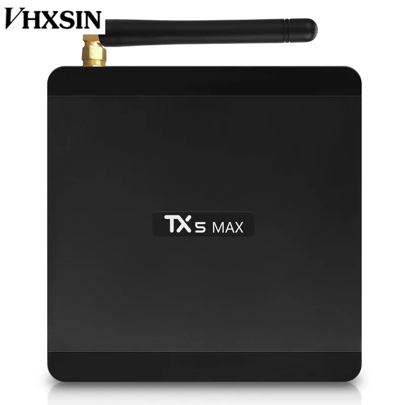 VHXSIN TX5 MAX DDR4 4 Гб RAM 32 ГБ ROM 2 4G 5G WiFi 1000 м LAN Bt Android 8 1 h.265 tv box | Электроника