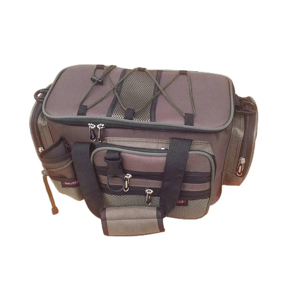 

2017 Multifunction Canvas Fishing Bag Large Capacity Lure Fishing Tackle Pack Outdoor Shoulder Bags Fish Finder Drop Shipping