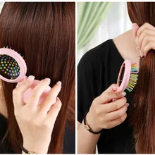 Расческа ручной DIY прическа вьющиеся волосы складной Радужный Массаж Здоровье Фитнес-Массажер