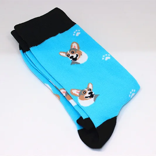 Fashion cotton fashion hip hop men's socks trend Harajuku shark tiger flamingo skateboard happy socks men's Christmas gift socks - Цвет: 9