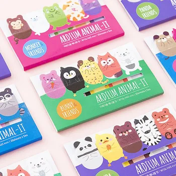 

1-Pack Cute Fat Animal-it Sticky Notes , Cartoon Animal Memo Pads as Sticky Bookmarks