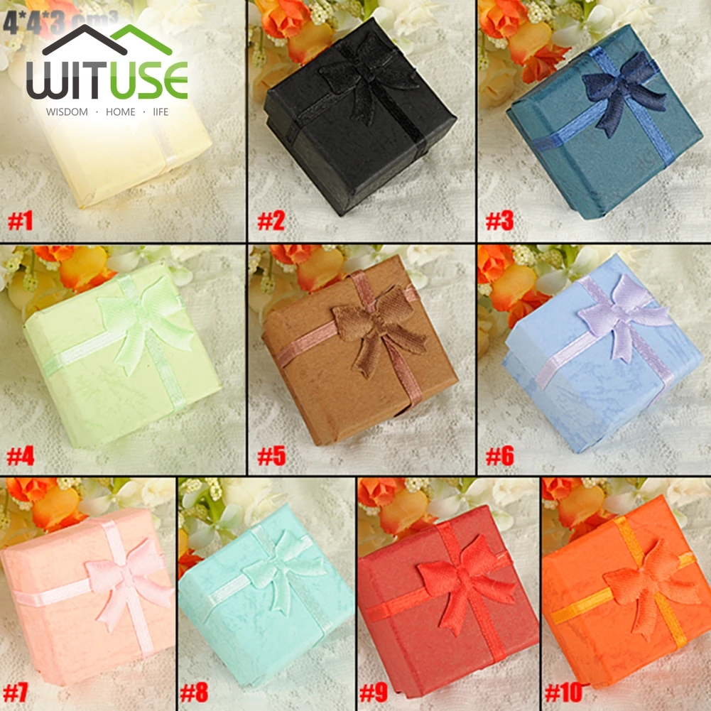 

Cheap Cheap Hot Best Offer 4*4*3cm Bangle Jewelry Ring Earring Watch Gift Carton Box Bowknot Case Package