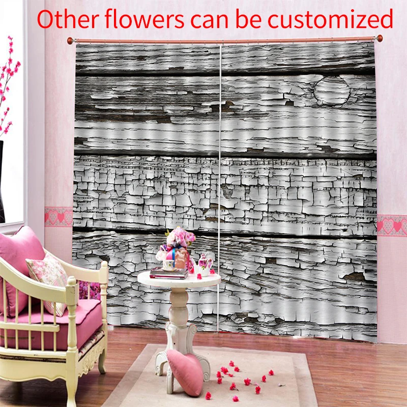 

Modern simple curtains shading broken curtains lifting hand-drawn curtains shading curtains 3D three-dimensional relief flower c