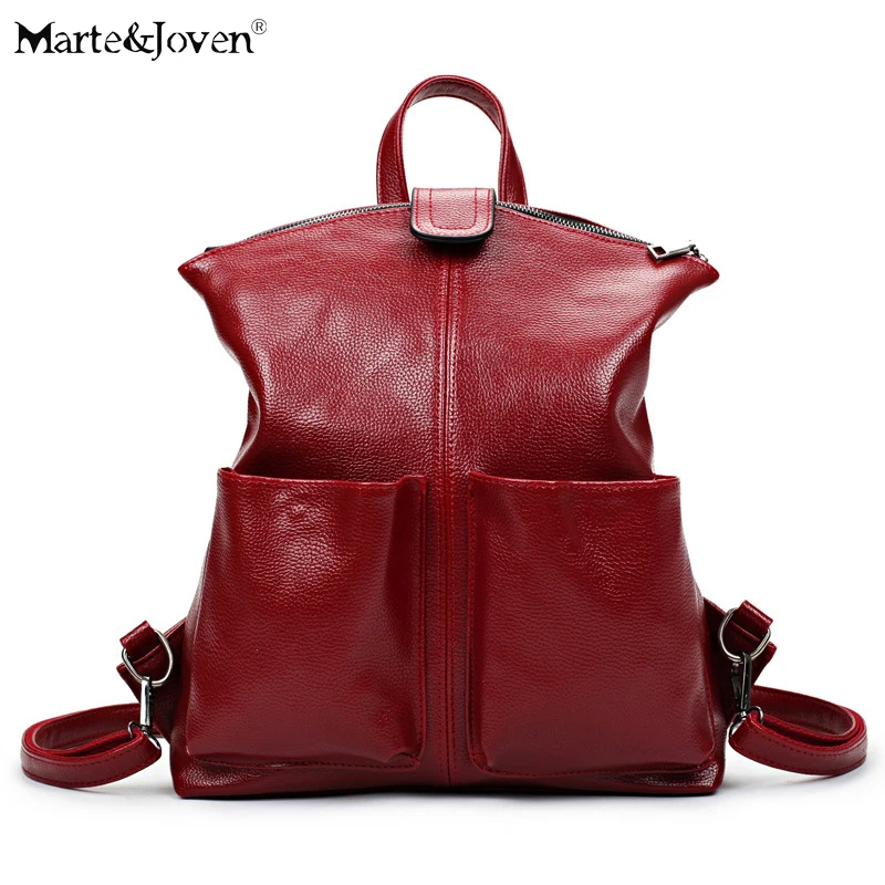 Japanese Style Women PU Leather Backpacks Brand Design Retro PU Knapsack Teenage Girls Personality School Backpack