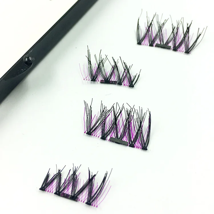 Красочные коричневые 3D Магнитные ресницы накладные ресницы полная полоса магнитные ресницы мягкие волосы для Хэллоуина Маскарад HP8711