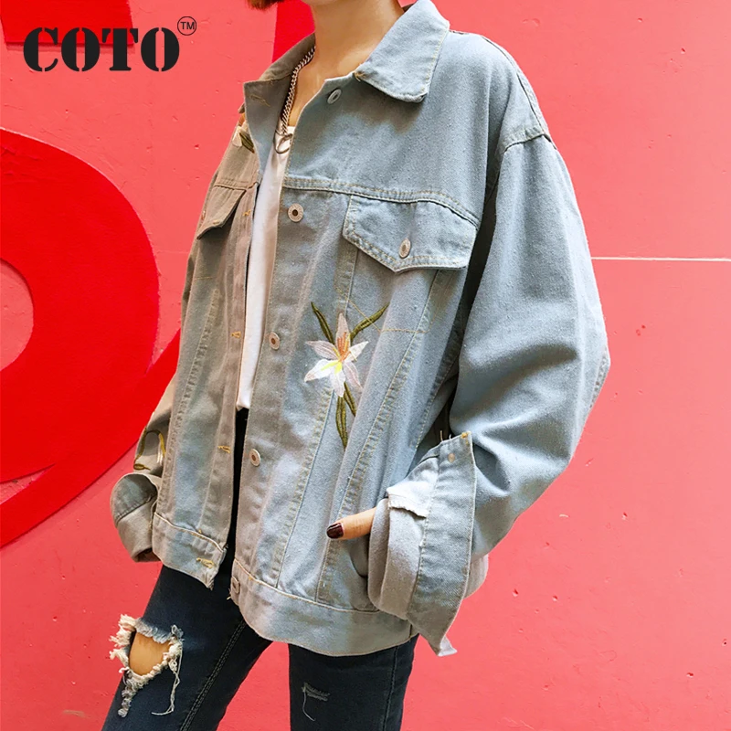 New Fashion Autumn Spring basic jackets for women Flower embroidery jacket coat Female jeans jackets Blue Denim jacket for girls New Fashion Autumn Spring basic jackets for women Flower embroidery jacket coat Female jeans jackets Blue Denim jacket for girls