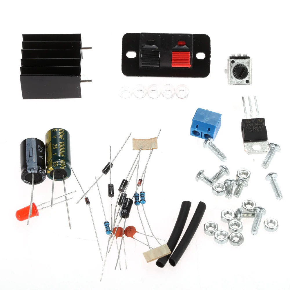 LM317 1 25 V 12V постоянного регулируется Напряжение Питание DIY комплект электроники с