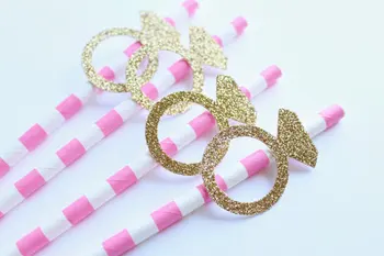 

Glitter Engagement Ring wedding birthday Stripe Paper Straws bridal shower bachelorette Hen party straw