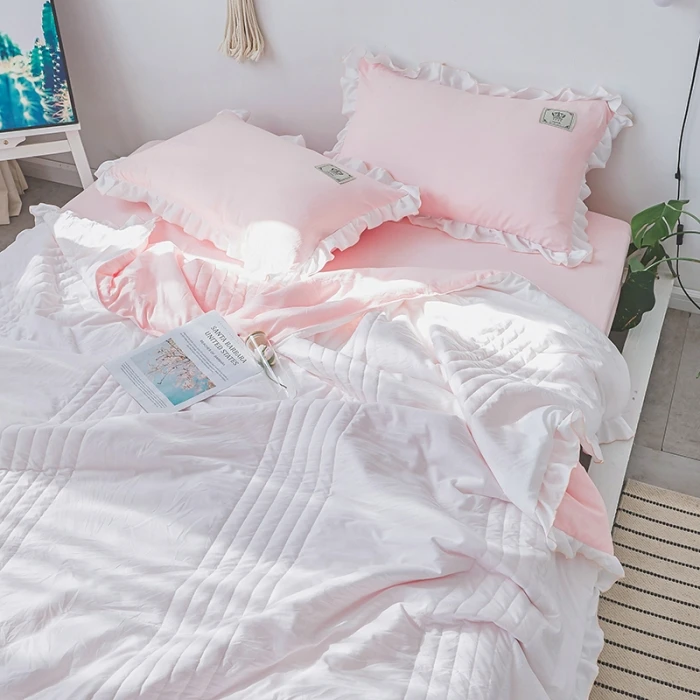 

All-cotton Cotton Washable Cotton Summer Quilt Four Sets Air-conditioned Quilt Single Double Summer Thin Quilt Three Sets