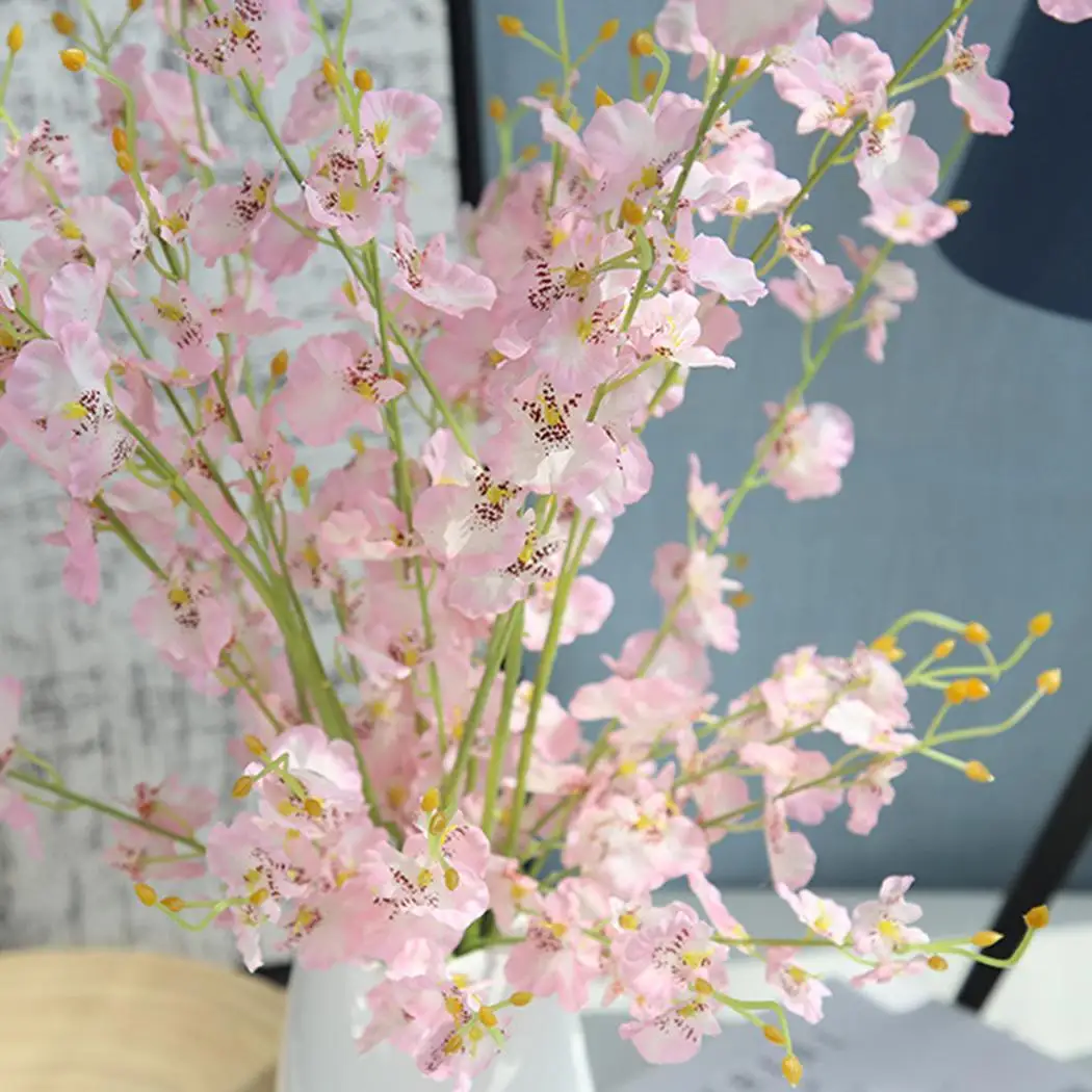 

Oncidium Orchid Phalaenopsis Flowers For Wedding Decoration Fake Artificial Bottle 100cm39.4inch Flower