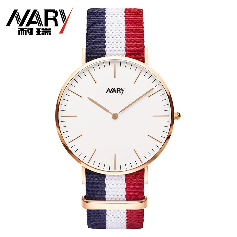 Nary Nylon Strap Women Watch Ladies Casual Fabric Female Quartz Watches Super Thin Simple Sport Style