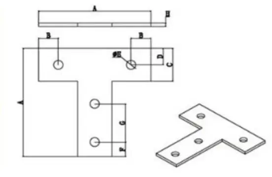Machifit 2020T T Shape Connector Connecting Plate Joint Bracket for 2020 Aluminum Profile