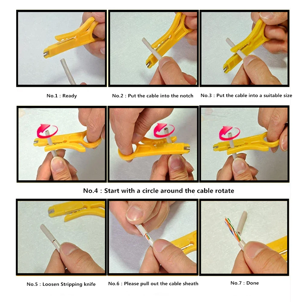 Mini Pocket Portable Wire Stripper Knife Crimper Pliers Crimping Tool Cable Stripping Wire Cutter Crimpatrice Tool Parts - Image 3