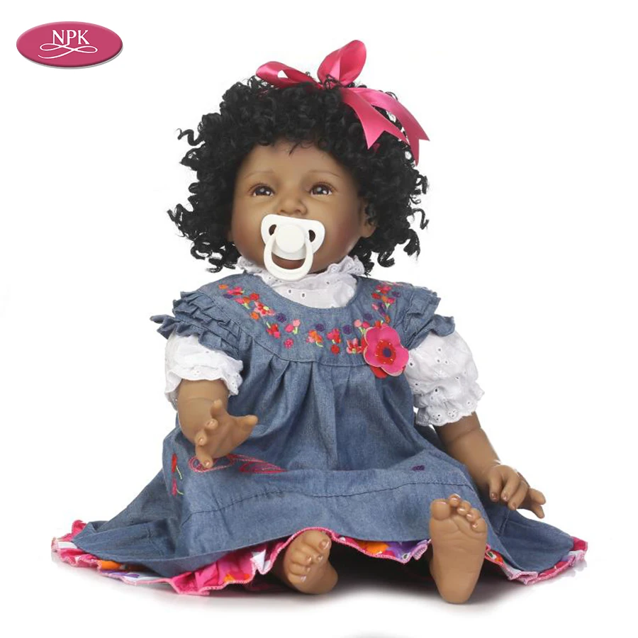 reborn black girl  lifelike baby doll toys reaslistic bebe bonecas menina (2)