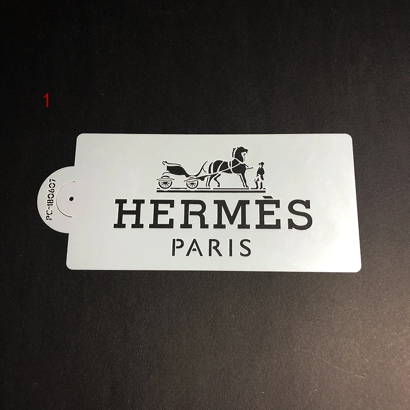 Famous Brand Logo Shaped Cake Stencils Coffee Spray Stencils Cake Spray Mold Decorating Bakery Tools DIY Mould Fondant Template 2