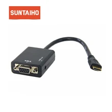 New HDMI Male to VGA With Audio HD Video Cable Converter Adapter 1080P&Portable Digital - HDMI - VGA Conversion Cable for PC New HDMI Male to VGA With Audio HD Video Cable Converter Adapter 1080P&Portable Digital - HDMI - VGA Conversion Cable for PC