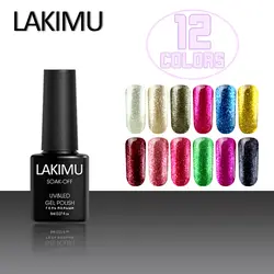 LAKIMU УФ светодиодный блёстки для ногтей искусство полуперманентные Лаки цвета Soak-Off лак для ногтей гель Платиновый гель лак для ногтей