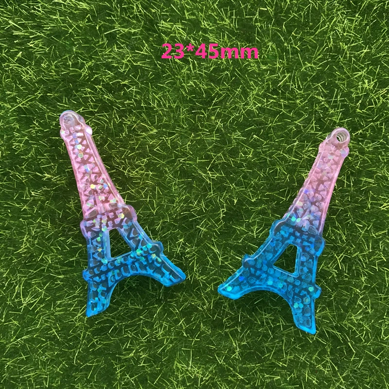 

Free Shipping!! Flat back Resin Eiffel Tower 20pcs/lot ,Convex circular DIY Phone Decoration Pendant decorative