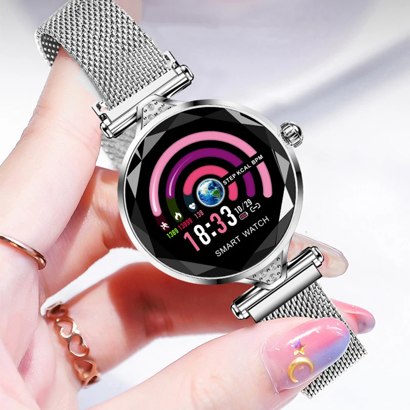 

MELANDA Women Fashion Smartwatch Wearable Device Luxury Smart Bracelet Bluetooth Pedometer Heart Rate Monitor For Android/IOS