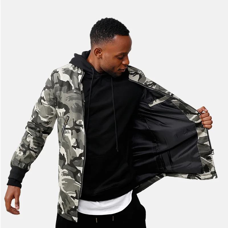 

Street Wind Tuxedo Camouflage Man Jacket Long Loose Casual Jacket Baseball Clothing Tide Male M/L/XL