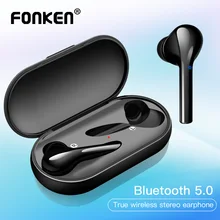 FONKEN наушники-вкладыши TWS с M6s Беспроводной наушники 5,0 Bluetooth стерео наушники в ухо спортивные наушники Handsfree с зарядный чехол для телефона