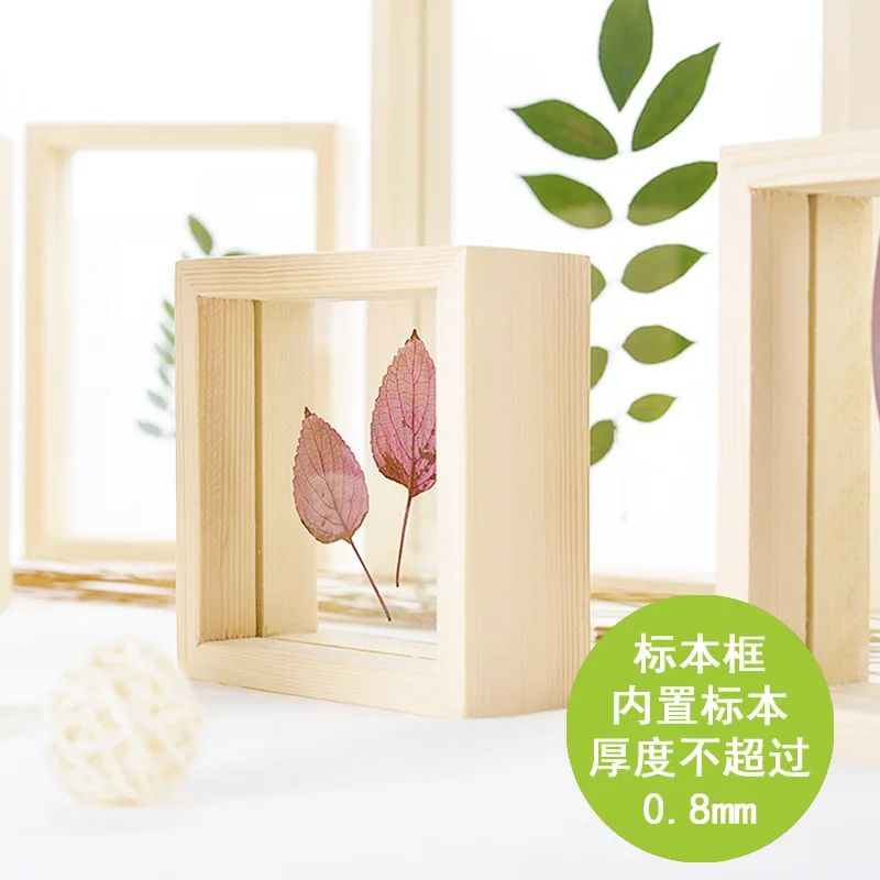 DIY растение фоторамка двухсторонняя стеклянная образец картина рамка из цельного дерева рамка для дома свадебное украшение орнамент