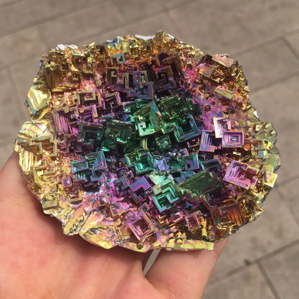 Beautiful Natural Bismuth Ore Gemstone Mineral Specimen Rainbow Colorful Decoration