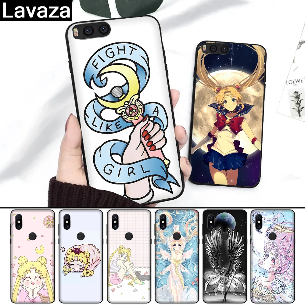 Силиконовый чехол Lavaza с изображением Сейлор Мун для Xiaomi Redmi 4A 4X 5A S2 5 Plus 6 6A Note 4 Pro 7 8
