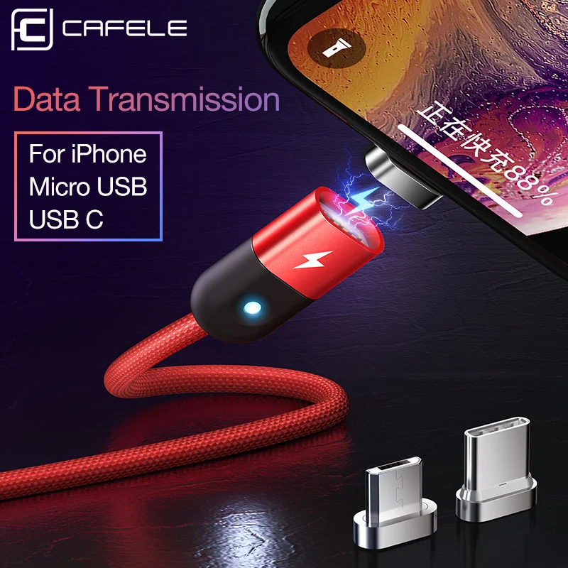 

Cafele Magnetic Cable Micro USB for iPhone Type C USB C Magnetic Charging Cable for Xiaomi Huawei Magnetic USB Charging Cable
