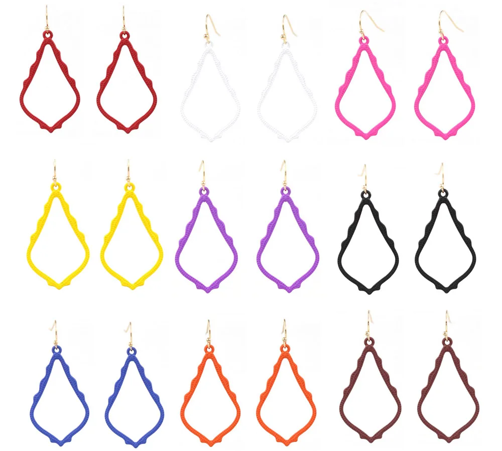 

Fashion Painted Small Water Drop Colored Drop Earrings for Women