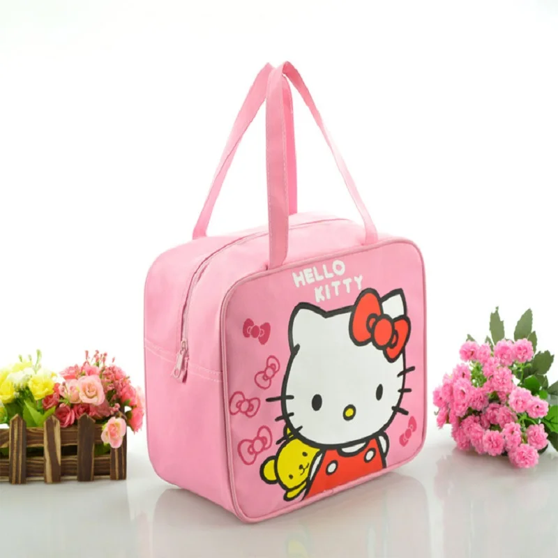 Розовый hello kitty My Malody, для девочек, с хлопковой изоляцией, сумка для обеда для детей, школьная женская сумка для обеда, сумки для пикника, сумка для еды