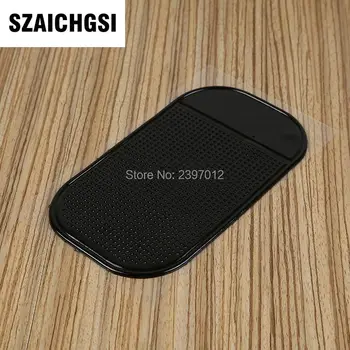 

SZAICHGSI wholesale 100pcs/lot Anti-Slip Car Dashboard Sticky Pad Non-Slip Mat GPS Mobile Phone Holder Black Color 13*7cm