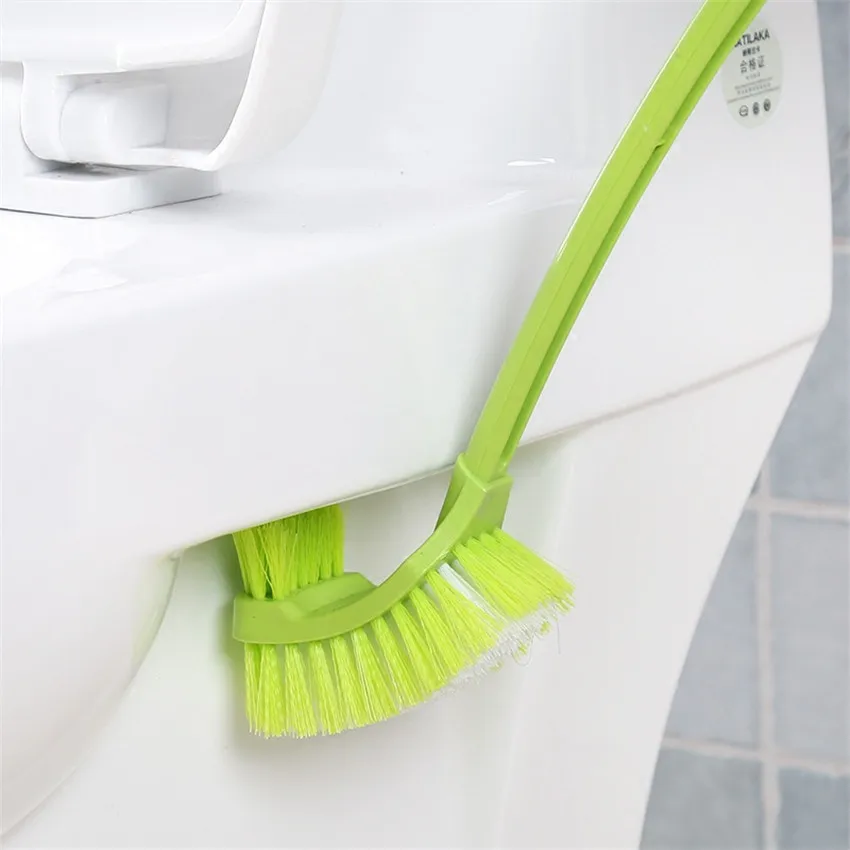 Double sided thick handle toilet brush for bathroom home Sided curved