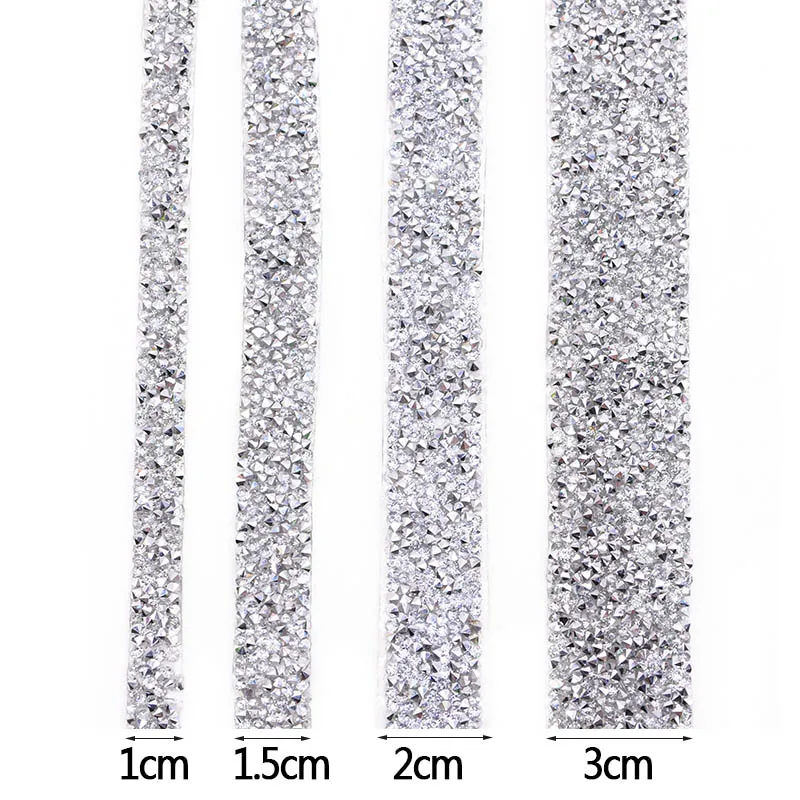 1 ярд кристалл швейная кружевная отделка Лента Горячая фиксация Стразы Лента железная аппликация для свадебного украшения вечерние платья DIY Craft 8