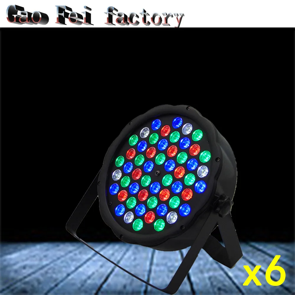 

6pcs/lot 54X3W LED Par light/180W RGBW Color Double Hanging Brackets bar DJ Wash light
