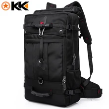 KAKA 2050 Huge Capacity Waterproof Travel Backpack Men Fashion Black Mountaineering Multifunction Male Backpacks Luggage Bags