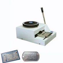 Stailness Сталь Алюминиева Embosser тиснения машина 52 персонажи руководство жетонов ID карты тиснения