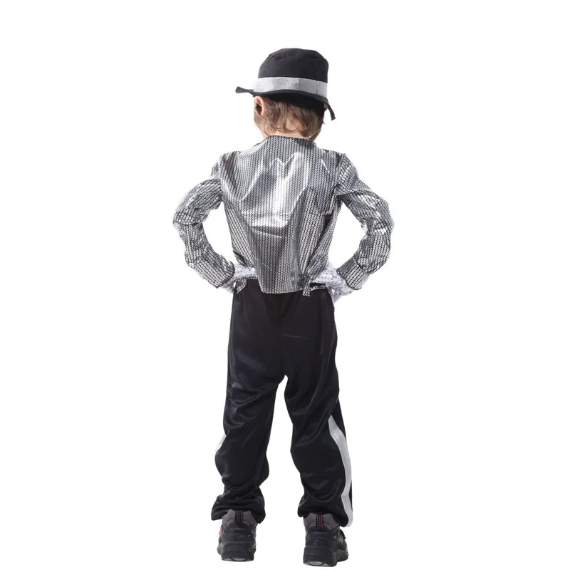 prettyia Fashionable Boys Kids Michael Jackson Costumes Performance Carnival for Halloween Cosplay Party Fancy Dress