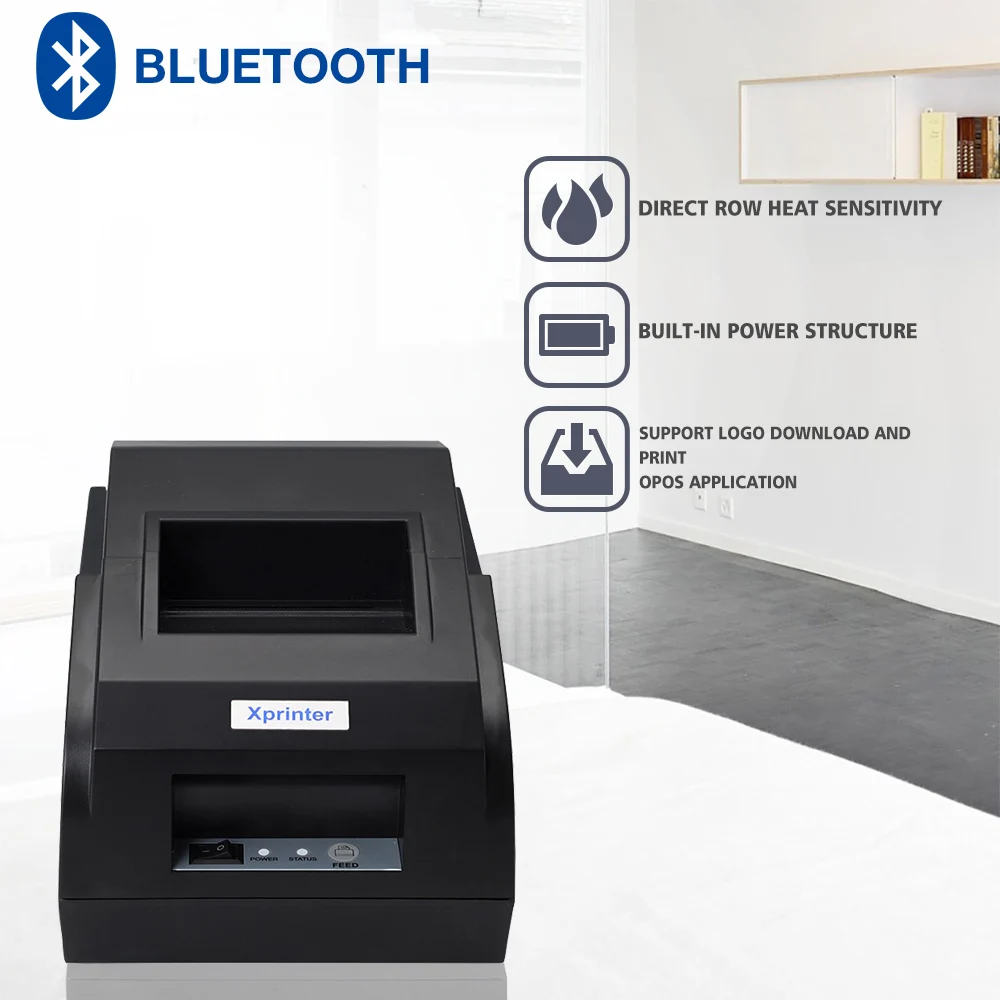 Bluetooth POS принтер 58 мм Термальный чековый принтер такая же поддержка для 6 android и 7 iOS Bluetooth термопринтер