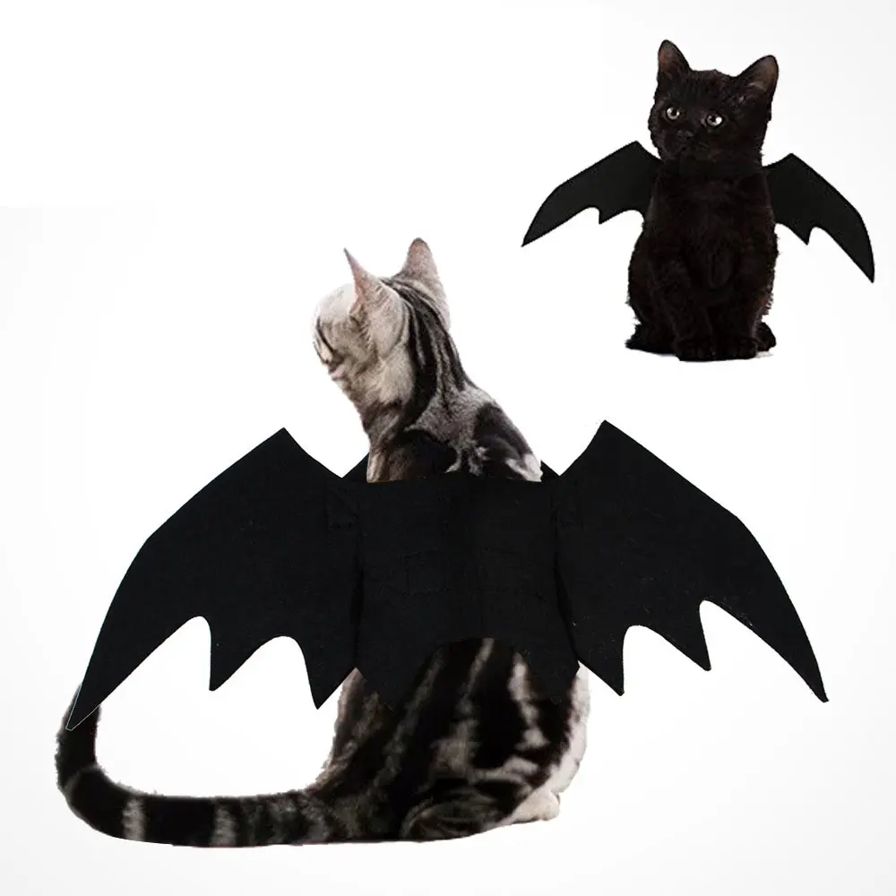 

1Pcs Pet Bat Wings Halloween Costume for Cats Dogs, Cat Kitten Bat Wings Costume Dress up for Halloween Festival Black