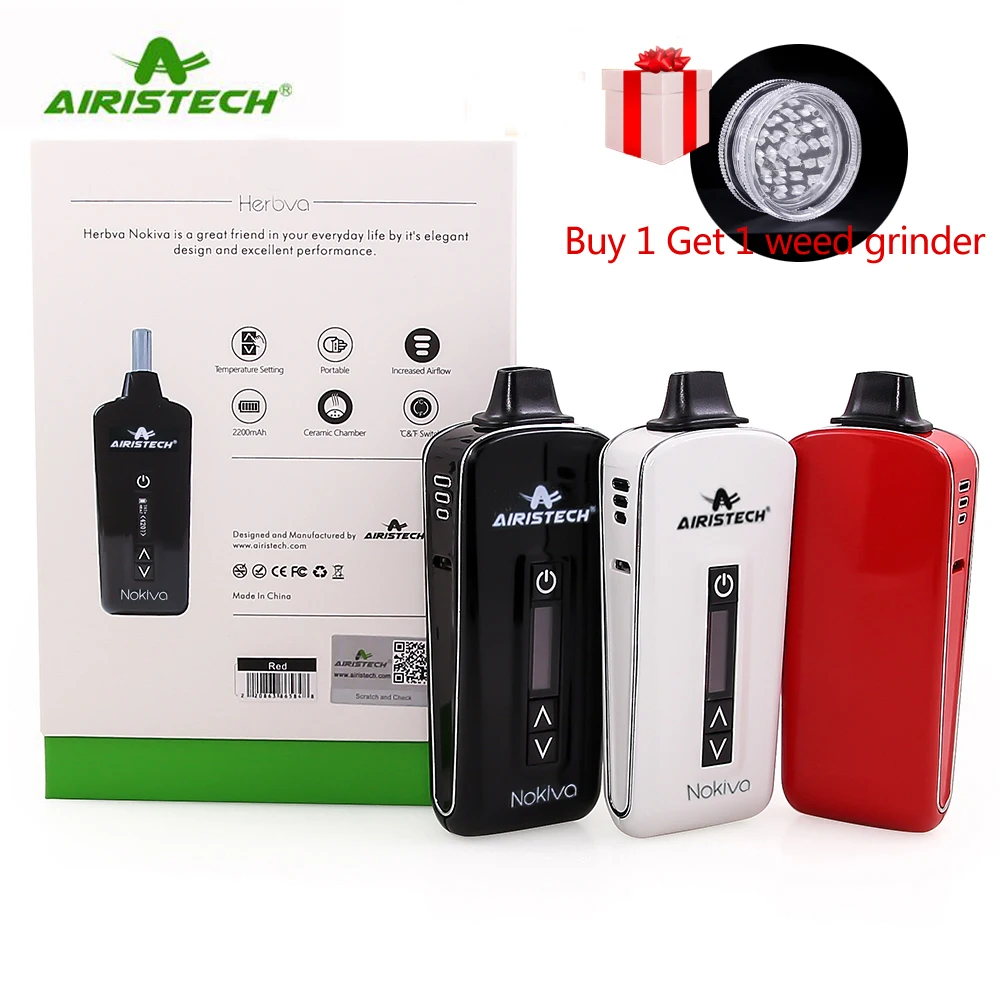 Original airistech Nokiva dry herb vaporizer 2200mah Pure vapor ceramic chamber electronic cigarette kit herbal vape pen Original airistech Nokiva dry herb vaporizer 2200mah Pure vapor ceramic chamber electronic cigarette kit herbal vape pen
