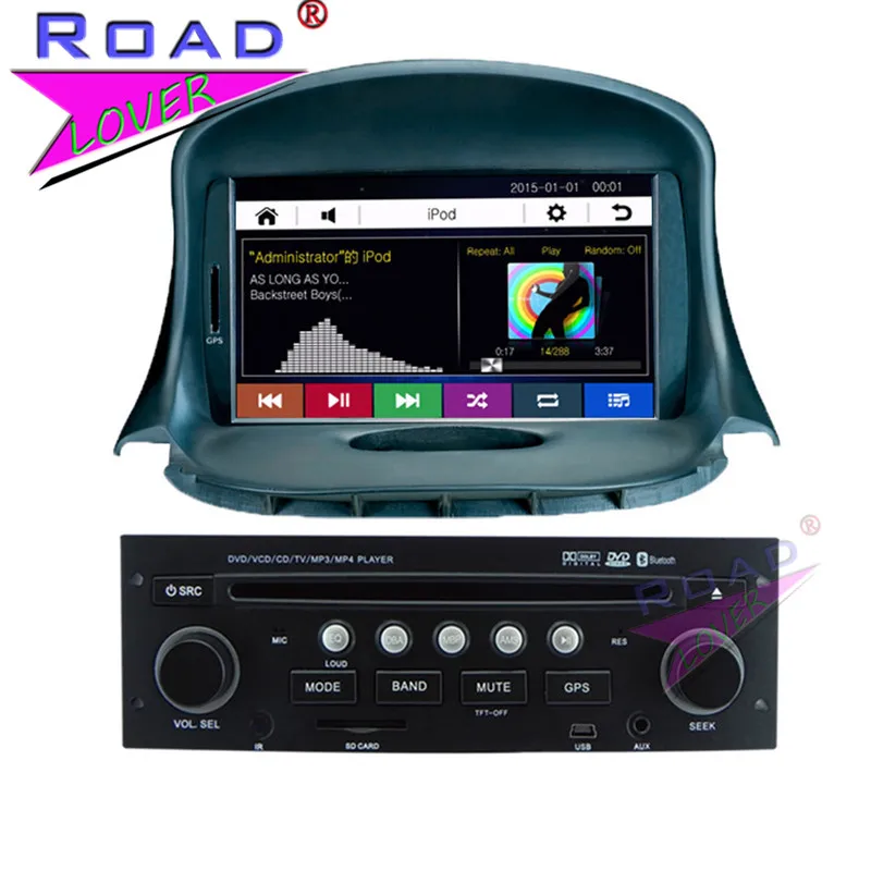 Автомобильный мультимедийный DVD плеер TOPNAVI Wince 6 0 2Din 7 дюймов Авторадио для Peugeot 206