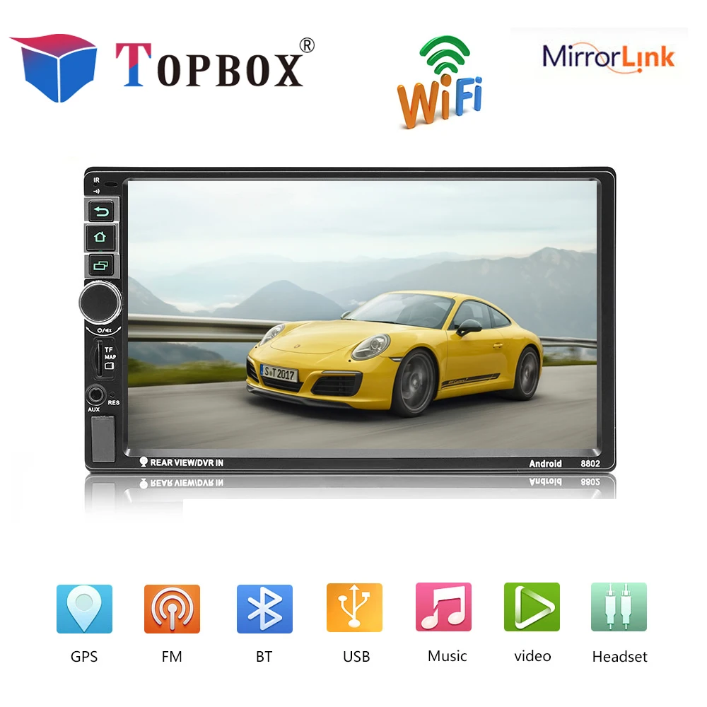 

Camecho 2din Car Radio Android GPS Bluetooth Auto Radio Car Stereo Multimedia MP5 Player Support Rear View Camera Mirrorlink