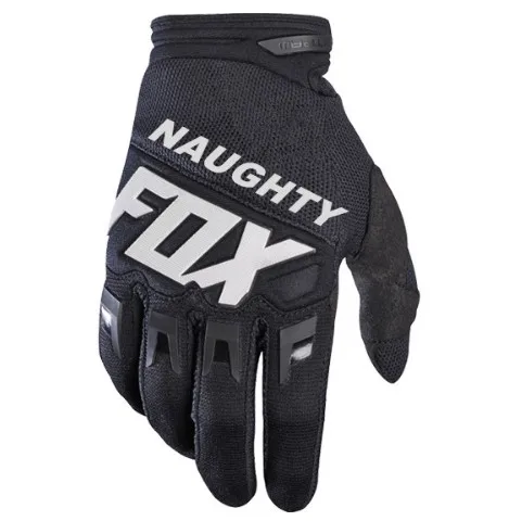 NAUGHTY FOX MX Racing Gloves Motocross MTB XC DH ATV Bike Gloves Motocycle Cycling Bicycle Racing Moto Downhill Guantes - Цвет: Черный