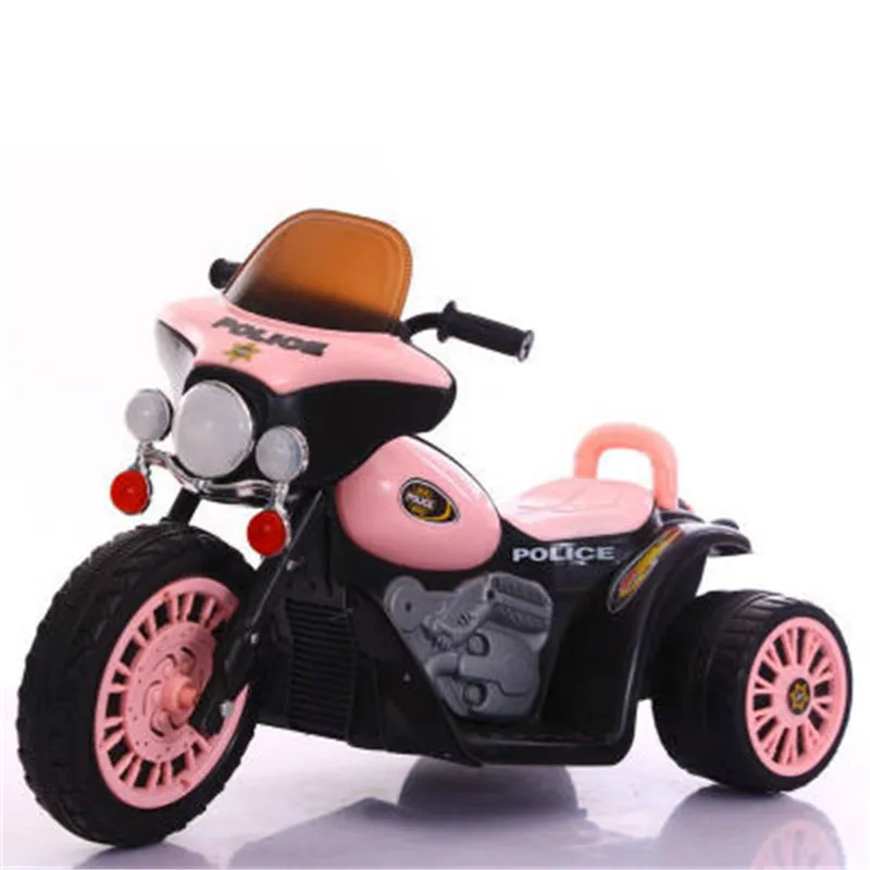 Детский Электрический мотоцикл, трехколесный велосипед для малышей, внедорожный мотоцикл для езды на автомобилях, игрушки для мальчиков и девочек в возрасте от От 3 до 6 лет, для занятий спортом на открытом воздухе - Цвет: Розовый