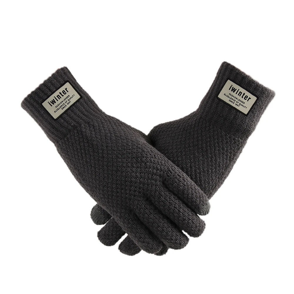 Перчатки, противоскользящие, ветрозащитные, теплые, сенсорные перчатки, дышащие, Tactico, зима, весна, мужские, женские, черные, вязаные, варежки, перчатки